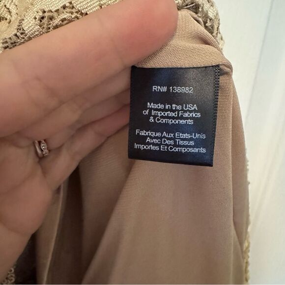 Dress The Population Women’s Lucy Sequin Mini Dress in Brushed Gold Size Medium - Picture 12 of 13